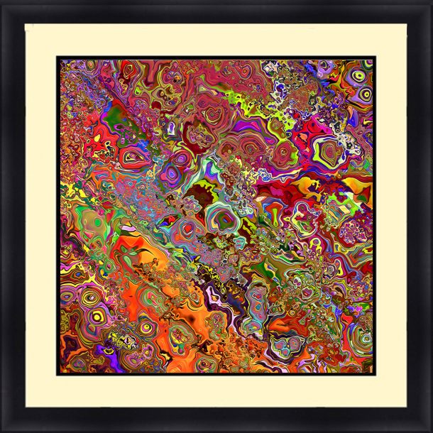 A-4122A Abstract 30 X 30 Framed Available In Custom Sizes 