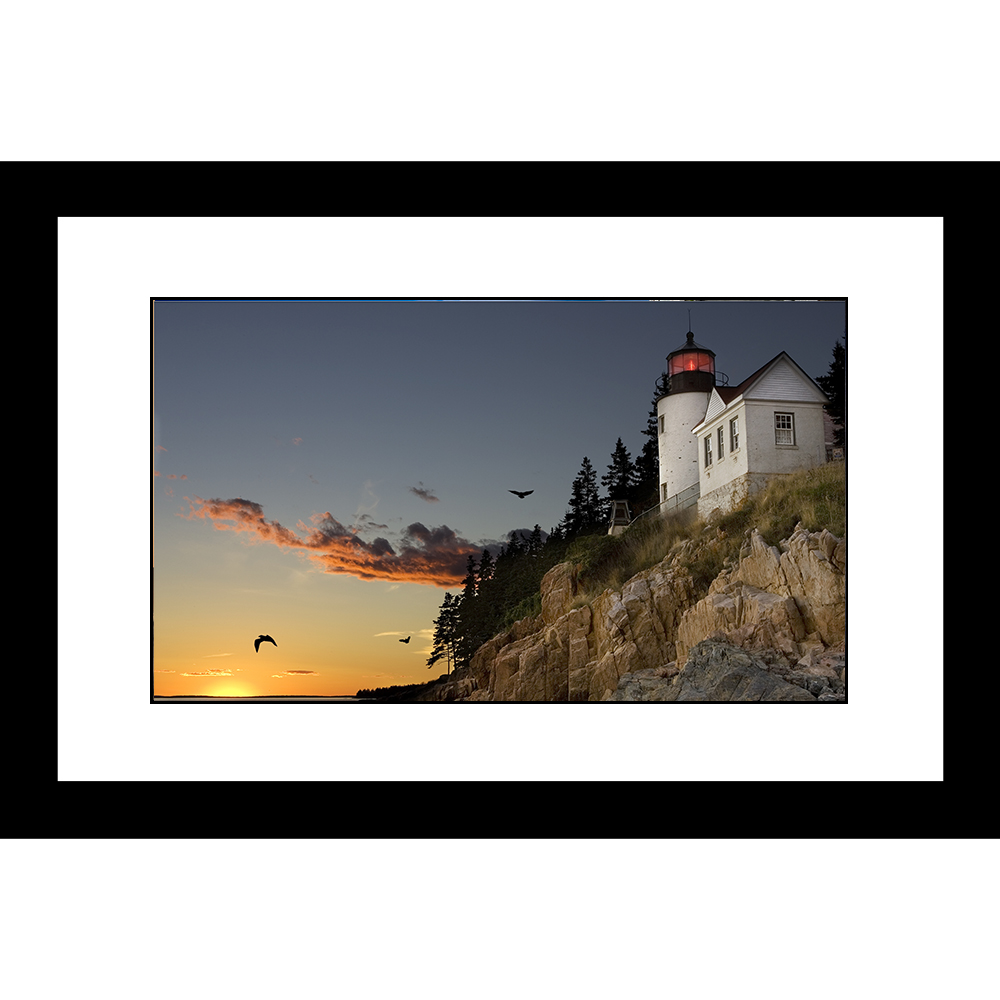 LH-5809 Lighthouse Seascape 24 x 36 Framed Available In 