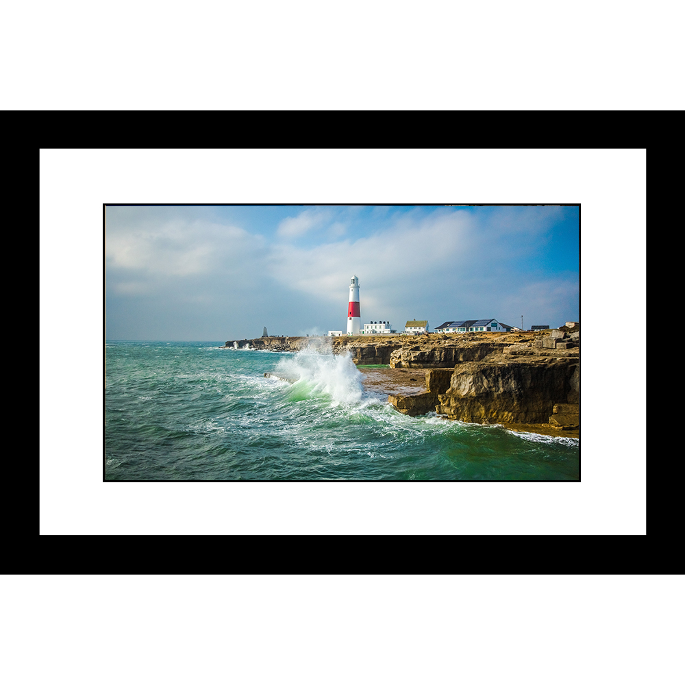 LH-5809 Lighthouse Seascape 24 x 36 Framed Available In 